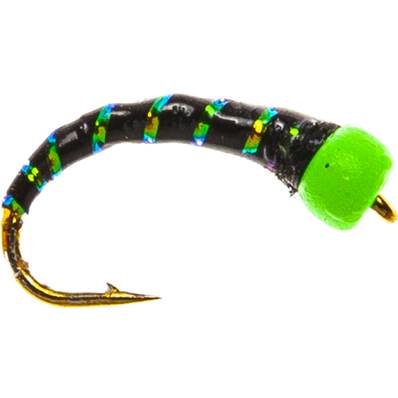 Turrall Hot Head Green Black & Pearl Rib Buzzer Trout Fly