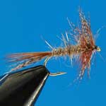 March Brown Hackle Dry Trout Fishing Fly