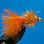 Orange Cactus Gold Head Mini Lure Trout Fishing Fly #10 (L59)