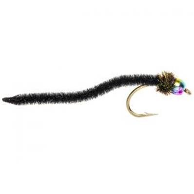 Turrall Black Worm Rainbow Beadhead Trout Fly