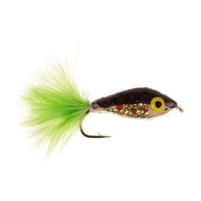 Turrall Epoxy Minnow Gold & Lime Tail Little Gem Saltwater Fly