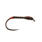 Turrall Orange Red Holo Butt Neon Quill Barbless Trout Fly