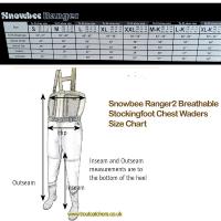 Snowbee Ranger2 Breathable Stockingfoot Chest Waders - Fuller Body KS