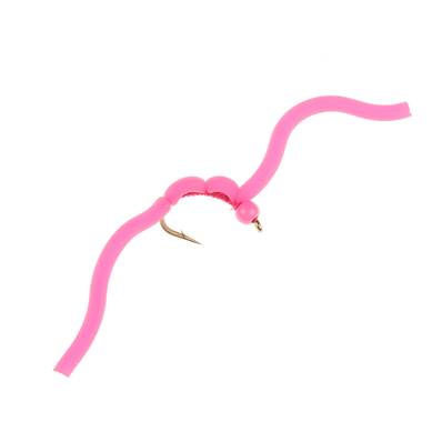 Turrall Pink Worm Beadhead Squirmy Worm Trout Fly