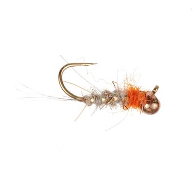 Turrall Off Bead Copper Hares Ear & Orange Tungsten Nymph Barbless Trout Fly