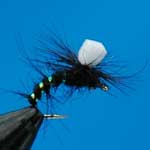Emerger Black Parachute Suspender Trout Fishing Fly #12 (D85)