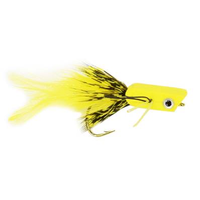 Turrall Bass Hammer Popper Yellow & Black Premium Saltwater Fly