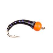Turrall Black UV Orange Hot Head Buzzer Nordic Trout Fly