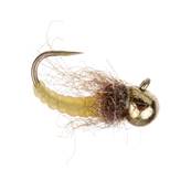 Turrall Off Bead Caddis Yellow Tungsten Nymph Barbless Trout Fly