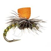Turrall Klinkahmmer Olive / Orange Foam Special Dry Trout Fly