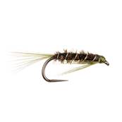Turrall Olive Flashback Diawl Bach Slim Line Nymph Trout Fly