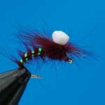 Emerger Claret Parachute Suspender Trout Fishing Fly #12 (D86)