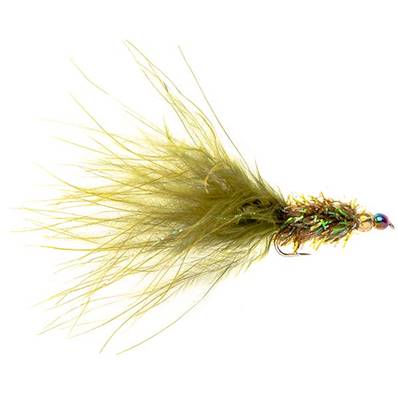 Turrall Beadhead Rainbow Warrier Olive Streamer / Lure Trout Fly