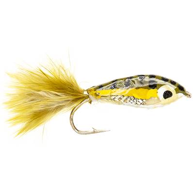 Turrall Epoxy Minnow Silver & Olive Tail Little Gem Saltwater Fly