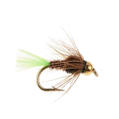 Turrall Pheasant Tail Flu Green Beadhead Trout Fly