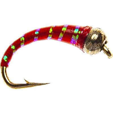 Turrall Gold Bead Epoxy Red & Gold Rib Buzzer Trout Fly
