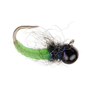 Turrall Off Bead Caddis Green Tungsten Nymph Barbless Trout Fly