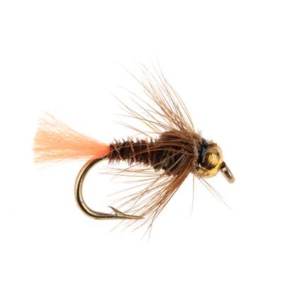 Turrall Pheasant Tail Flu Orange Beadhead Trout Fly