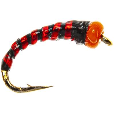 Turrall Hot Head Orange Black & Pred Holo Rib Buzzer Trout Fly