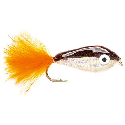 Turrall Epoxy Minnow Pearl & Orange Tail Little Gem Saltwater Fly
